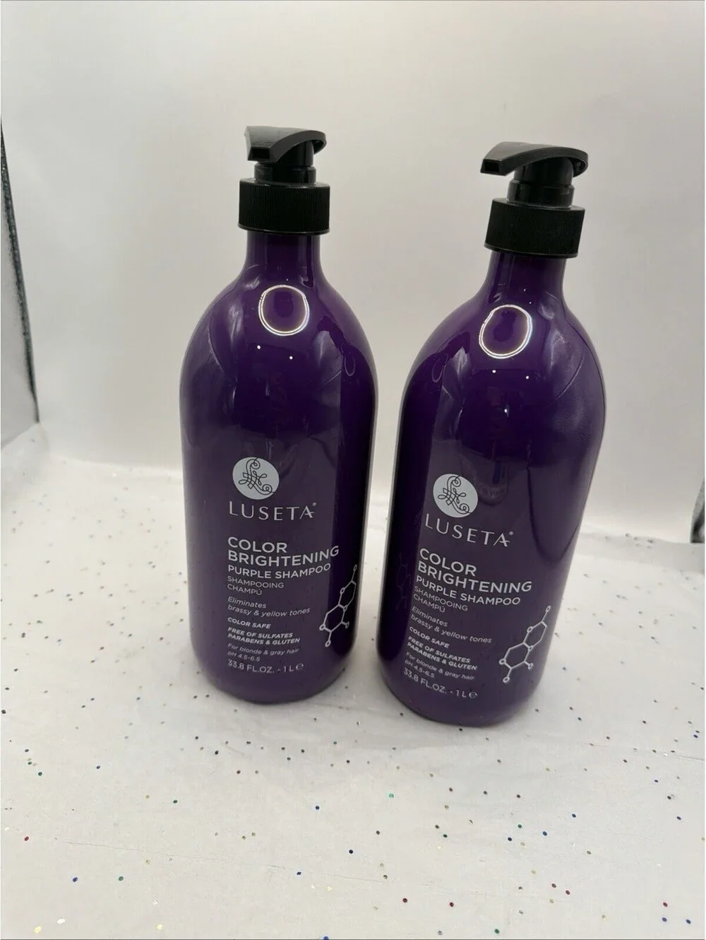 Luseta Purple Shampoo & Conditioner Duo Set 33.8oz Blonde Toning Hair Care NEW